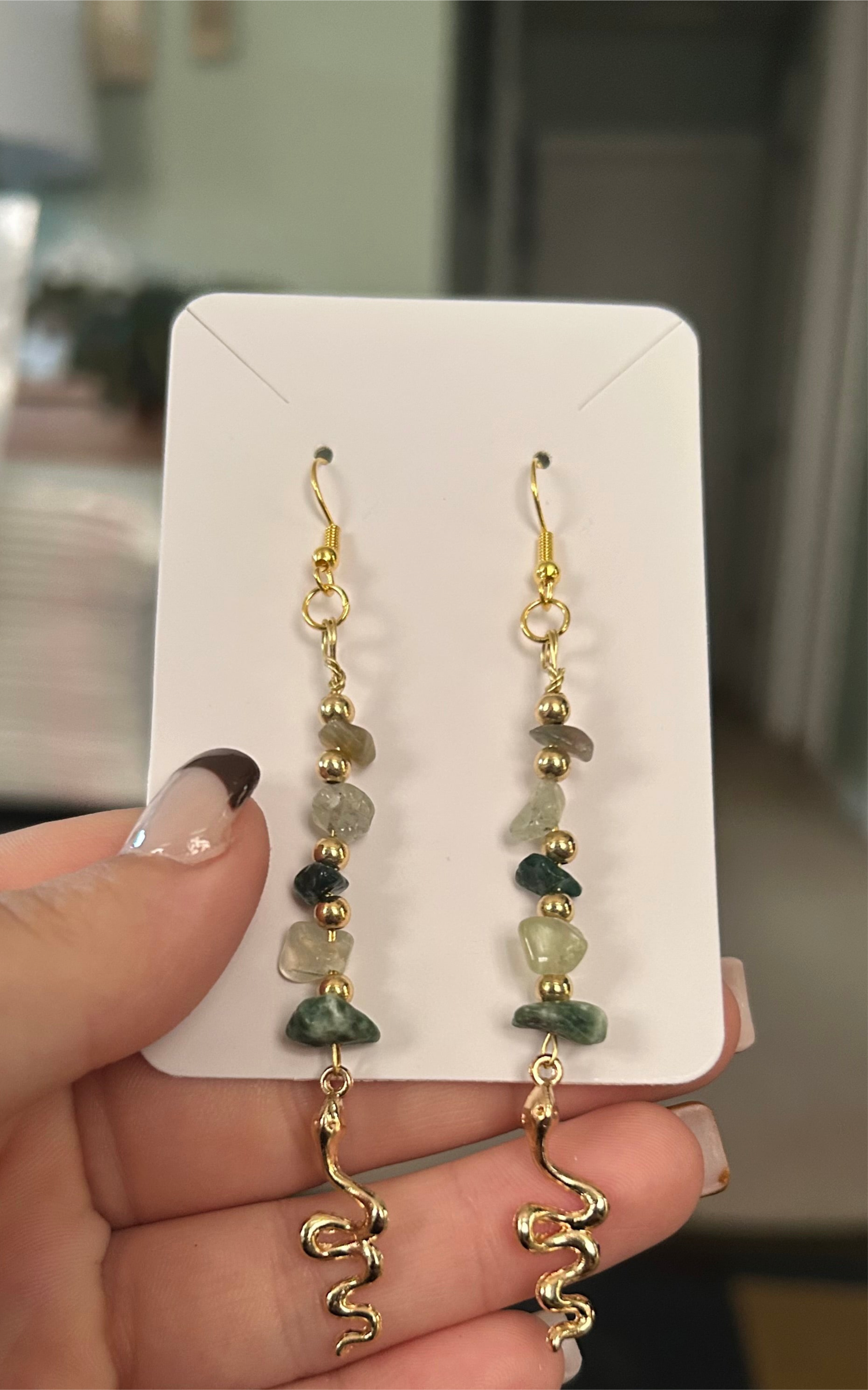 Crystal Earrings (Snakes)