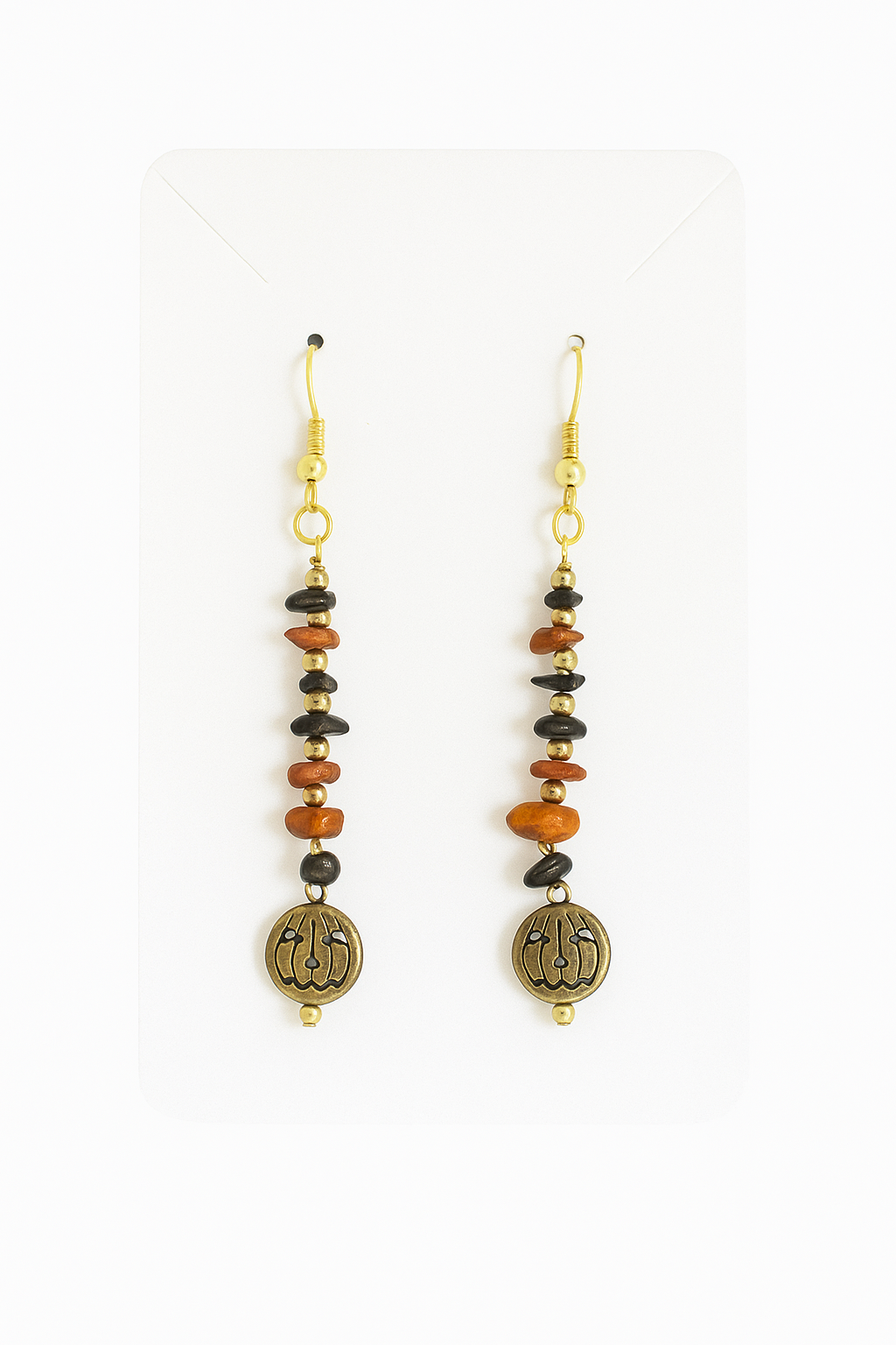 Fall Crystal Earrings (Pumpkins)