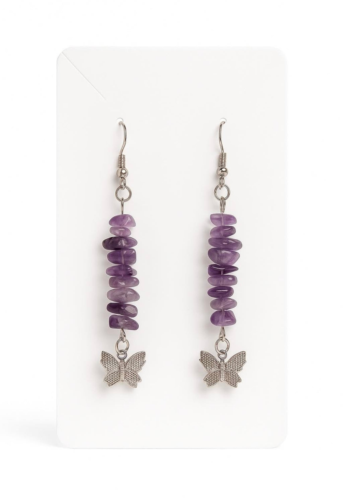 Purple Butterfly Earrings